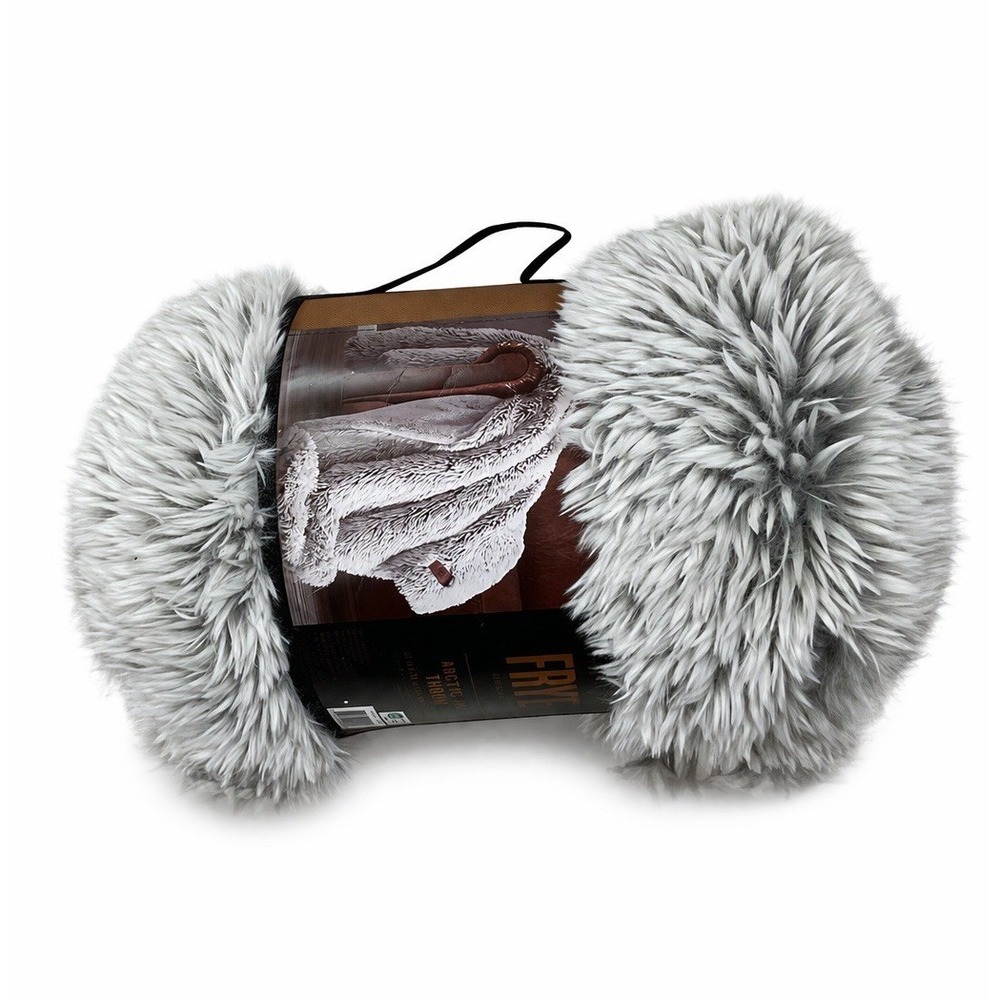 FRYE - Arctic Luxe Throw Blanket Gray Grey
